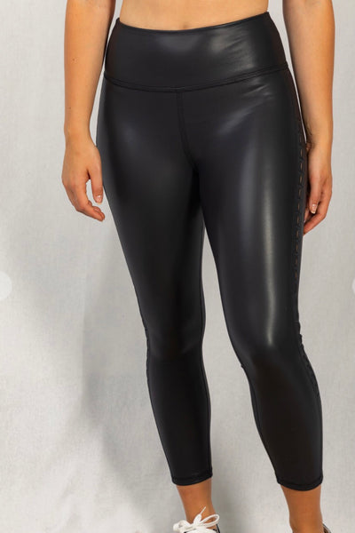 Peekaboo Vegan Leather Leggings