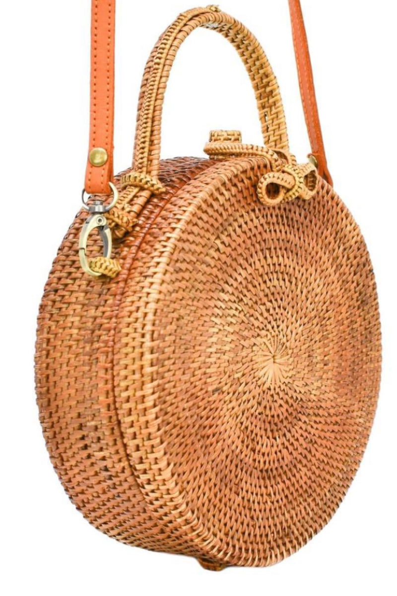 Milly Hand Woven Rattan Circle Bag