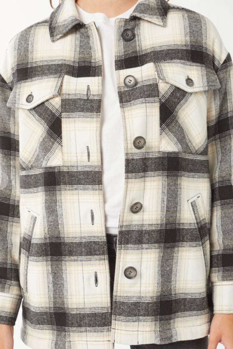 Sherpa Lined Plaid Shacket