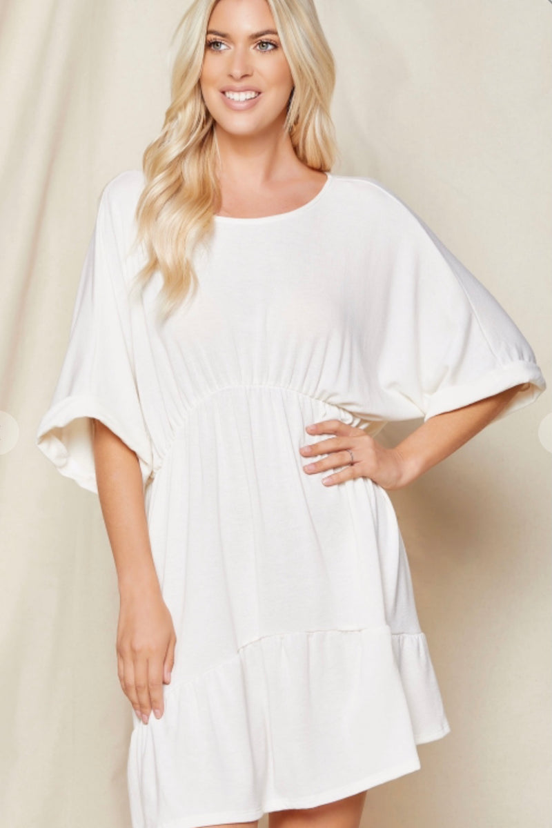 Dolman Sleeve French Terry Dress