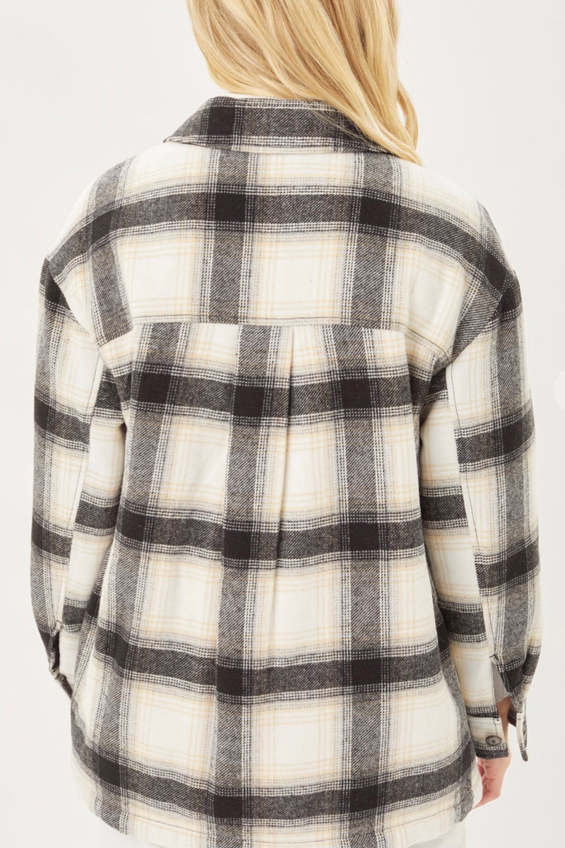 Sherpa Lined Plaid Shacket