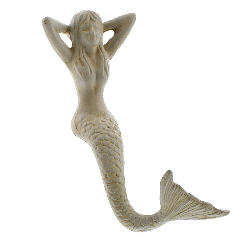 Antique White Cast Iron Mermaid Stocking Holder